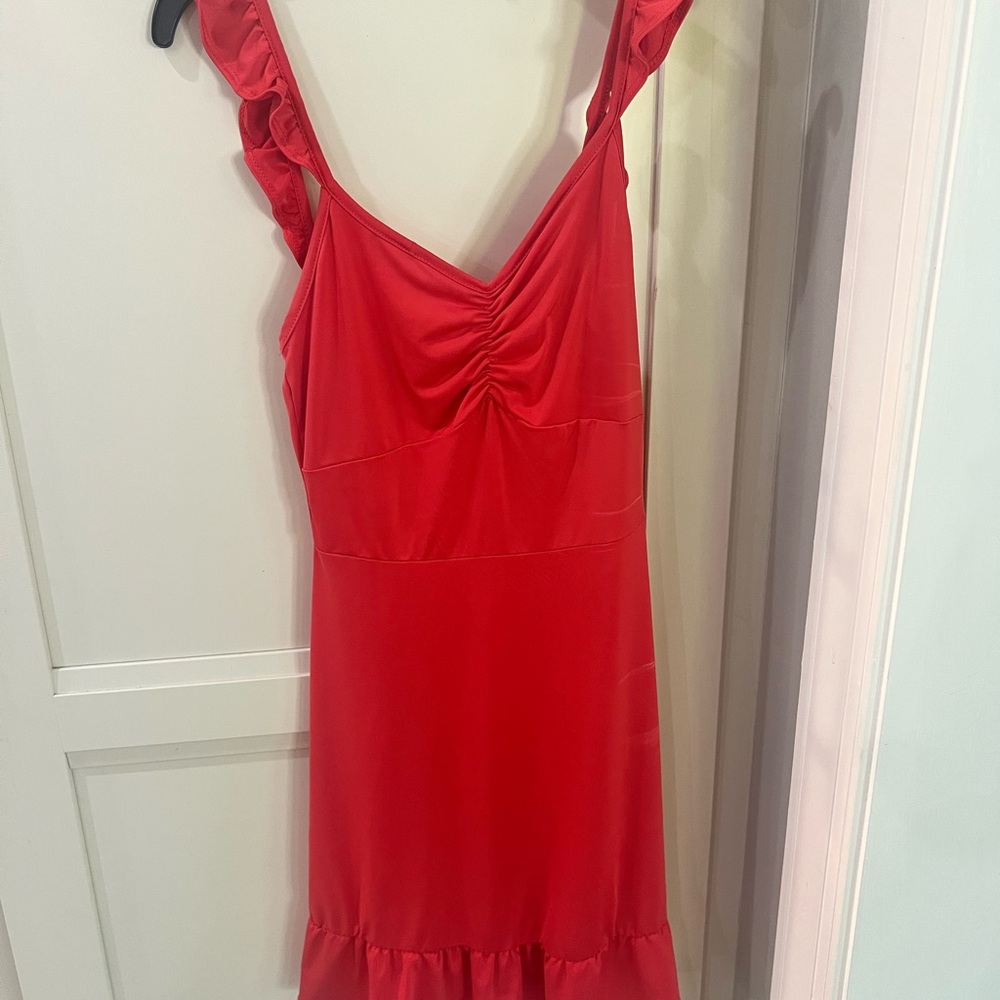 Rolla Coster Vibrant Red Gathered Dress
